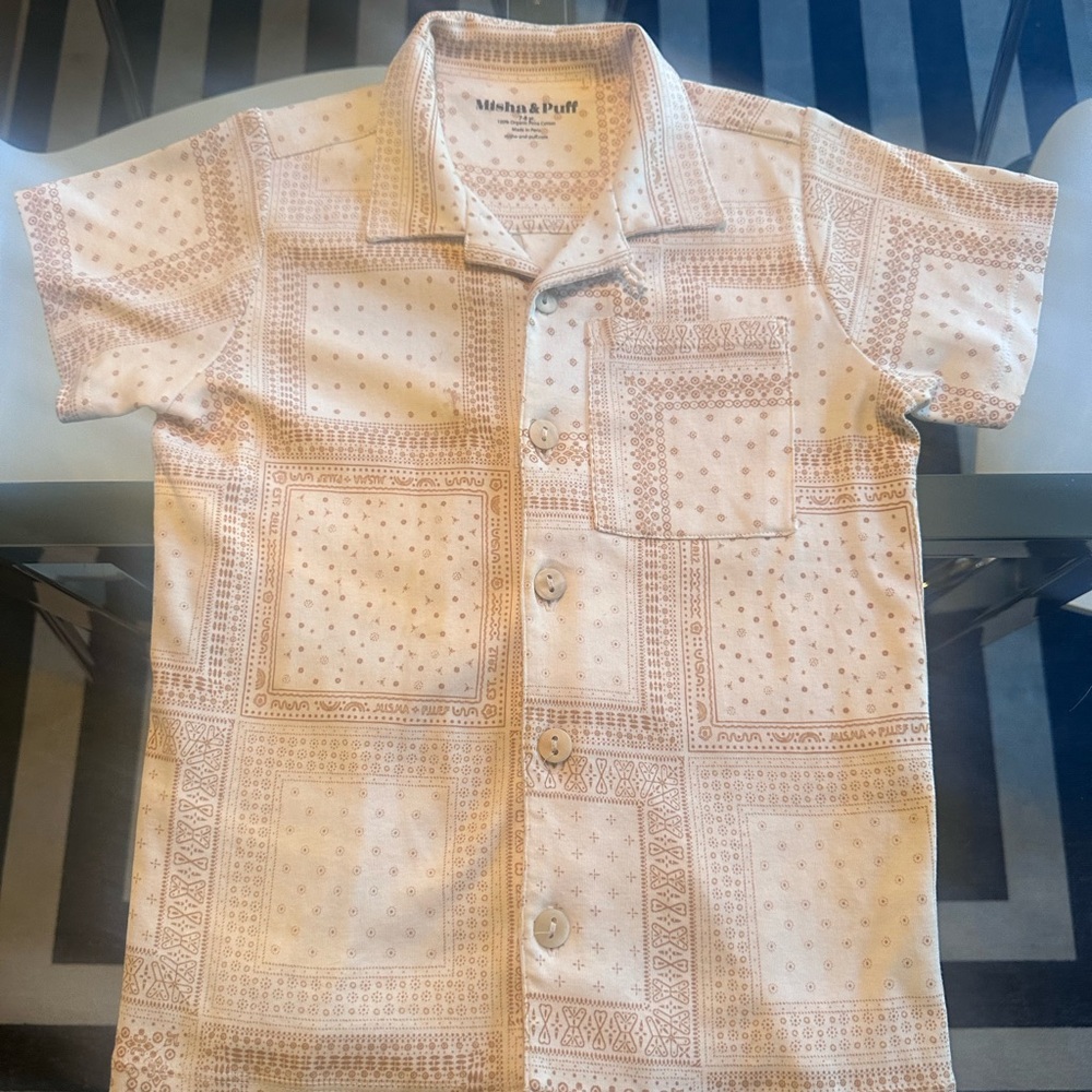 Misha & Puff Patterned Button-Up Shirt